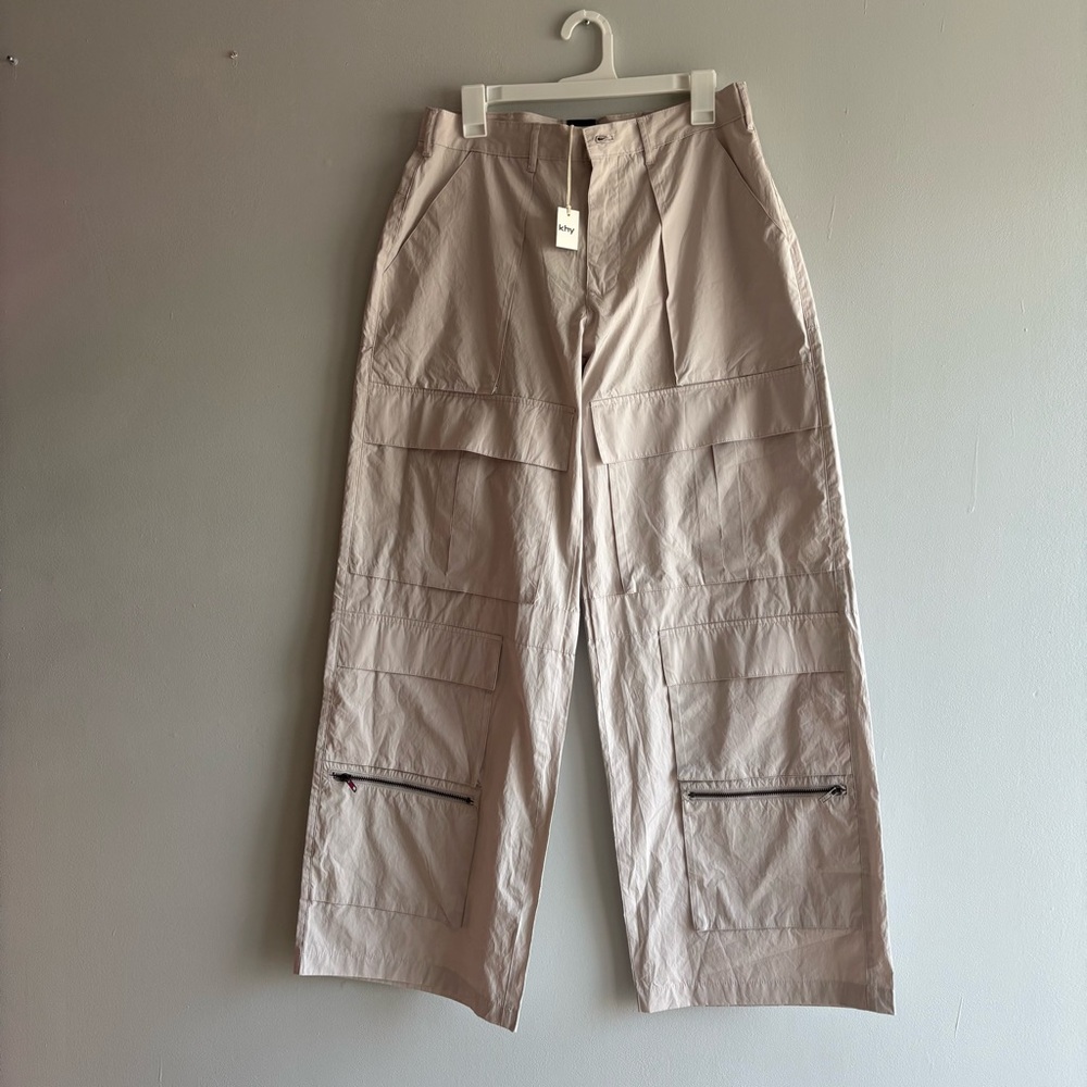 Khy Women Utility Cargo Pants Sz XS Khaki Tan Cotton Blend Oversized  streetwear